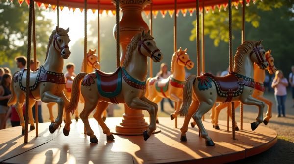Le carrousel vintage, l'attraction qui fait rester les familles deux heures de plus
