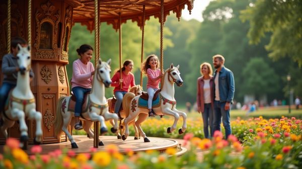 Le carrousel vintage, l'attraction qui fait rester les familles deux heures de plus